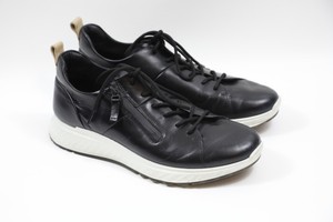 ecco black leather sneakers