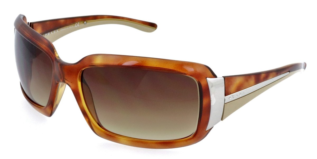 【poromeria-923】 PRADA SPR01H 4BW-6S1 61mm Brown Havana Wrap Sunglasses Italy | eBay