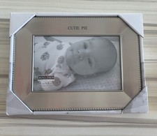 Baby picture frame Cutie Pie 4 x 6 Silver