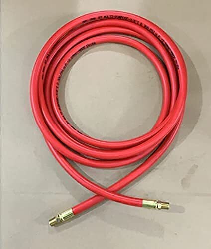 Red 12175 15' x 3/8" PVC Air Compressor Hose Kit 250 Psi &Quick Coupler Fittings