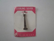 Small Monument Charm Sterling Silver Made in USA Travel Souvinir