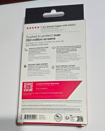 NEW Clear ZAGG InvisibleShield Glass Elite 360 for Samsung Galaxy Watch6 40mm - 第 6/9 張圖片