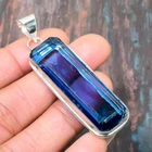 Amazing Tanzanite Quartz Gemstone Handmade 925 Sterling Silver Jewelry Pendant