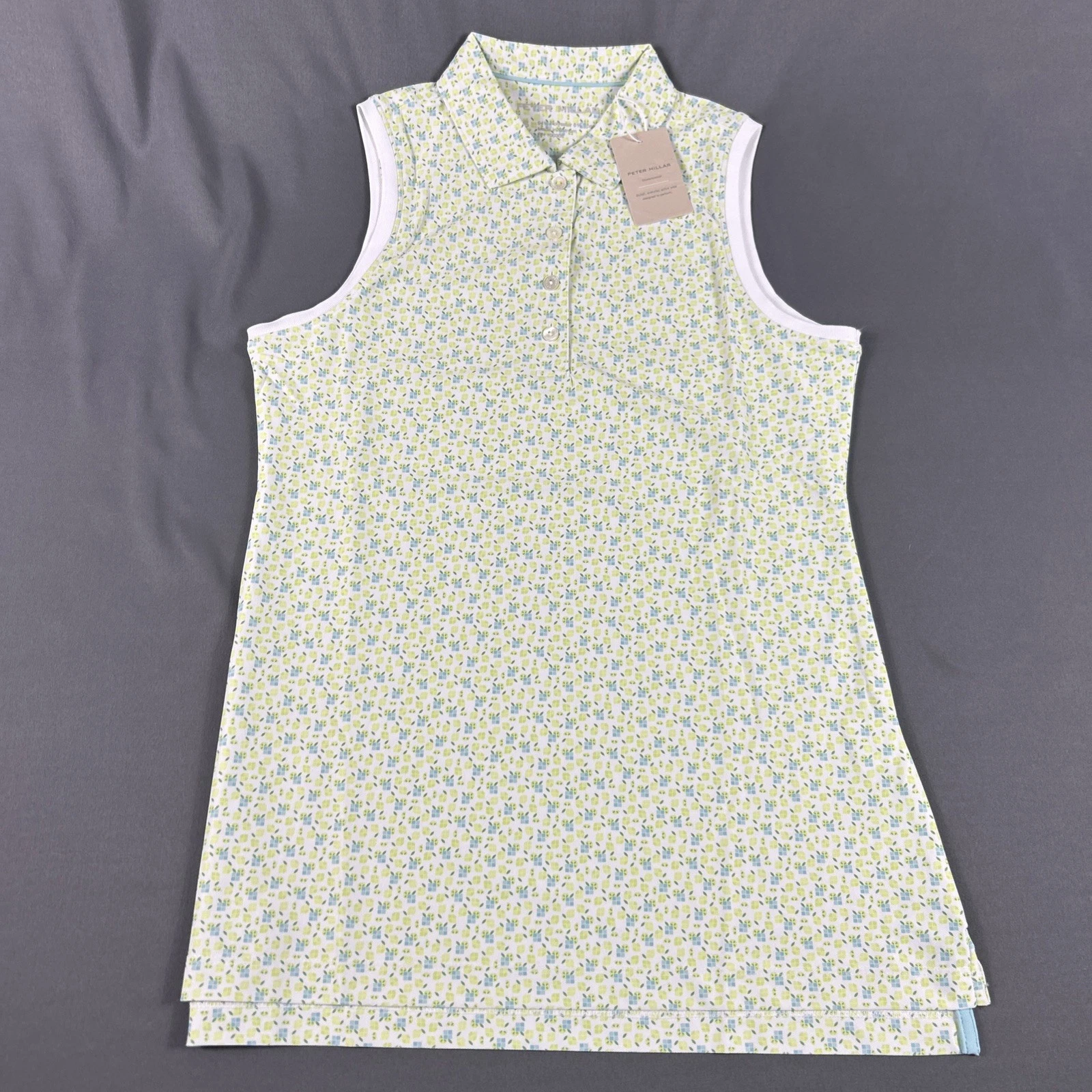 Peter Millar Golf Shirt Polo Womens Main Squeeze Print Sleeveless Small MSRP $90