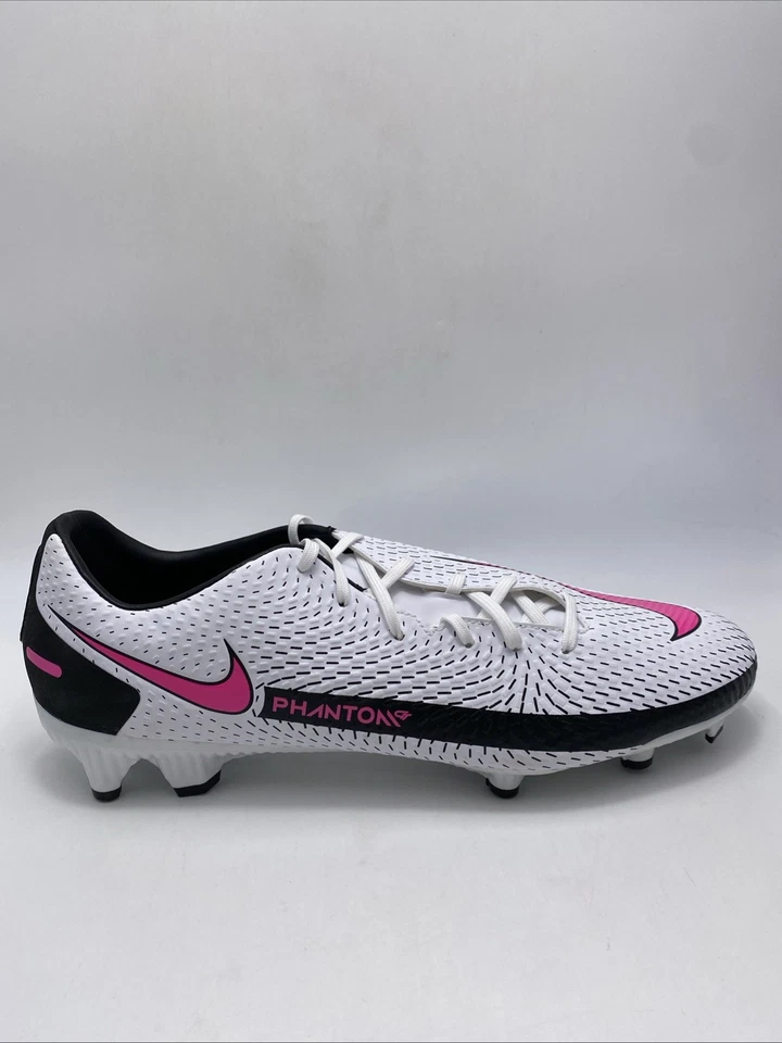 Nike Phantom GT Academy FG/MG White Pink Blast Black (CK8460 160) Men's Size 12 - Image 2 of 4
