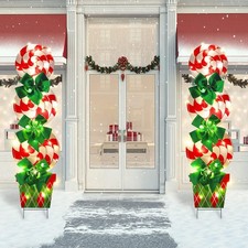 Skylety 2 Sets Christmas Peppermint Cane Candy Outdoor White, Red, Green