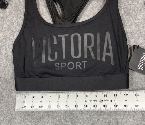 Victoria Sport Bra Womens Small Black The Player Racerback Medium Support Gym - Picture 3 of 10