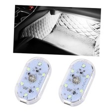2 PCS Car LED Lights Interior Wireless, Super Bright Auto Interior 2PCS White