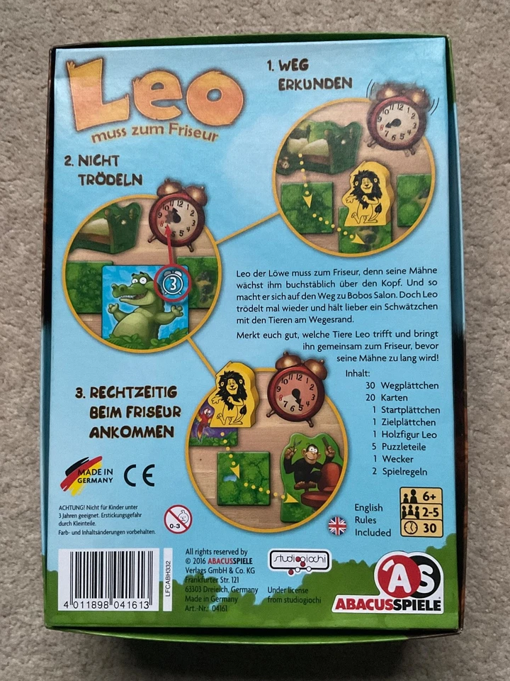 Leo Goes to the Barber - Cooperative Board Game  - 100%  Complete - 2016 English - Image 2 of 4