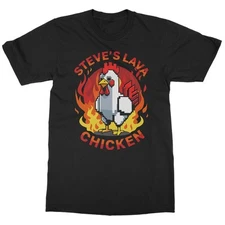 Lava Chicken - Funny Pixel Miners Meme Unisex T-Shirt