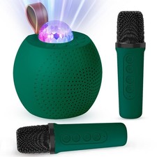 Mini Karaoke Machine for Kids Adults, Bluetooth Speaker with 2 Wireless Micro...