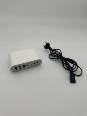 180W GaN 7-Port-USB-Ladestation PD 65W Laptop-Netzteil Wandstecker USB-C-Block