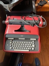 Rare vintage mid-century IBM Model C Executive Typewriter Red 1959