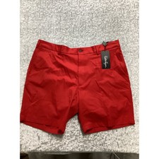 Walter Hagen Mens Perfect 11 Golf Shorts Red W42 9 Inch Inseam P11 USA Solid