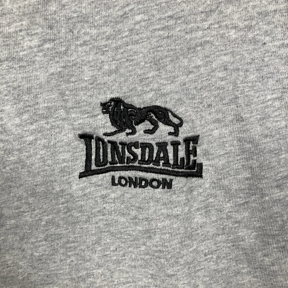 Lonsdale London T Shirt Adult 3XL Gray Short Sleeve GB Boxing Side Design (READ) - Image 2 of 4
