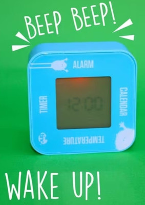  Tinc Kinder Digitaler Wecker, Temperatur, Datum & Timer Drehen Flip Clock, Blau NEU