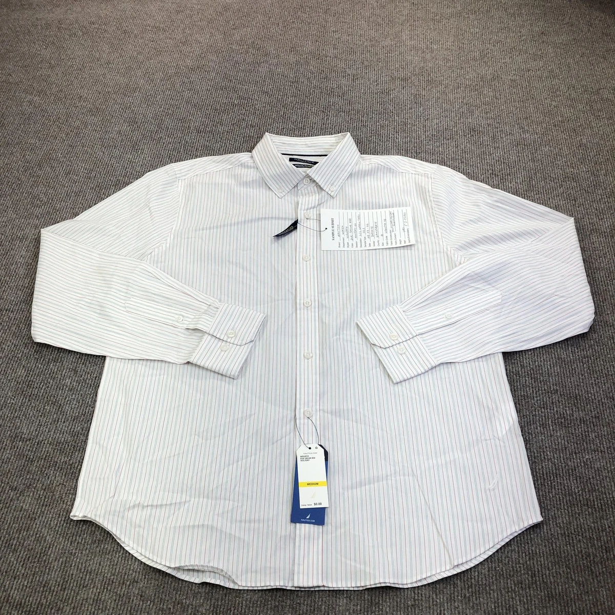 nautica dress shirts sale Nautica Dress Shirt Mens Medium Blue Solid Button Down Long Sleeve Pocket