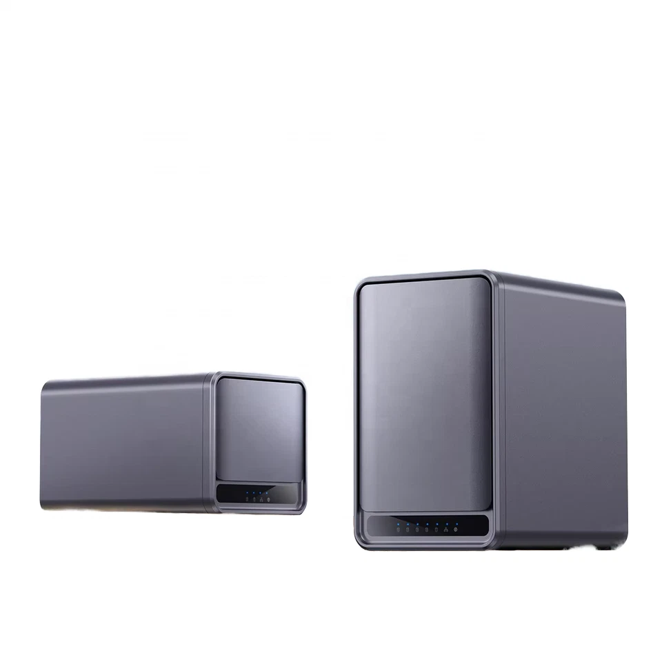 Estuche NAS 2 bahías o 5 bahías sin disco USB LAN almacenamiento en la nube AI clasificación cifrado Foto 2 de 4