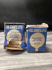 LOT OF 2 GLOBELITE G40 60 CLEAR GLOBE NIGHT LIGHT BULB LAMP 5000HR #105G137PR7