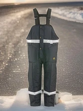 RefrigiWear Iron-Tuff Enhanced Visibility  Overalls Insulated Work Bibs Sz.2XL R
