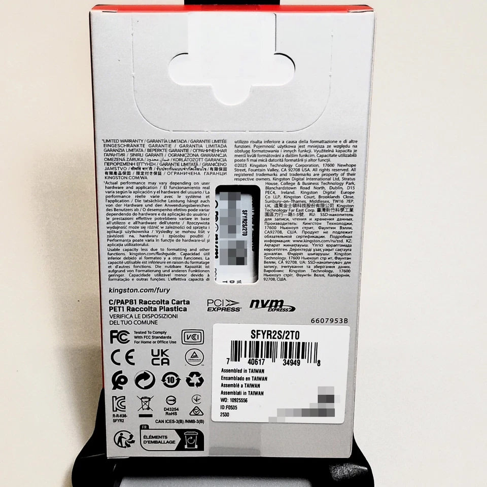 Kingston Fury Renegade G5 2TB 2280 NVMe PCIe 5.0 SSD 14,700MB/s SFYR2S/2T0 NEW - Image 2 of 4