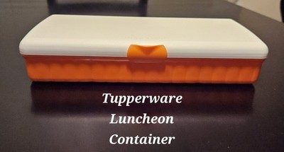 Tupperware Lunch  Container With 4 Compartments- Orange