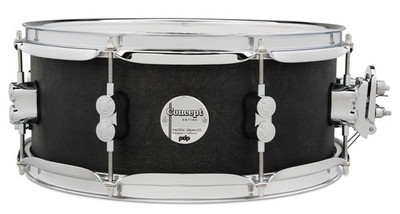 PDP Concept Series Black Wax Maple Snare, 5.5x13, Satin Black w/Chrome Hardware