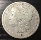1881-S Morgan Silver Dollar $1, G/VG. Pro pan Free! E63