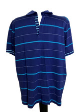 HUGO BOSS Regular Fit Navy Blue Striped Short Sleeve Polo/Golf Shirt Sz XL