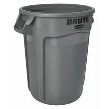 Rubbermaid Commercial Fg263200gray Brute 32 Gal Round Heavy Duty Plastic Can,