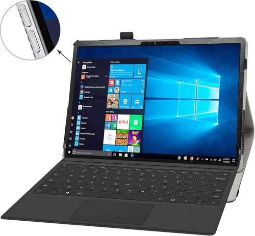 Funda desmontable Big para Latitude 7320, folio de cuero PU cubierta con soporte plegable para - Imagen 2 de 12