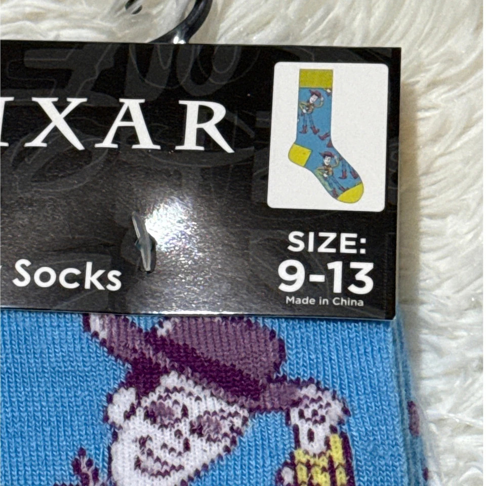 NEW Disney Pixar Bundle Toy Story Crew Socks Set Woody Buzz Lightyear Vacation - Image 3 of 4