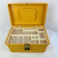 Vintage Wilson Yellow Plastic Sewing Box Wil-...