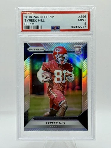 2016 Panini Prizm - Rookie Silver Holo Prizm #296 Tyreek Hill (RC) PSA 9! 🐆🐆🐆