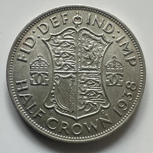 1938 George VI Half Crown — photo from the most recent tracked eBay sale