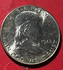 1948D Choice Uncirculated US Franklin SILVER Half Dollar! "Denver Mint"!