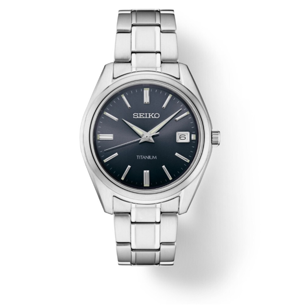 セイコー　メンズ時計 Seiko Essentials SUR373 Blue Sunray Dial 10 ATM 40.2mm Men's
