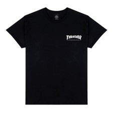 Thrasher Magazine LITTLE THRASHER LOGO Skateboard T Shirt BLACK