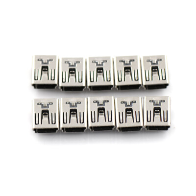 10x Mini USB Female 5 Pin Type B Right Angle xB Socket Connector 2 Legs DIYA ZR