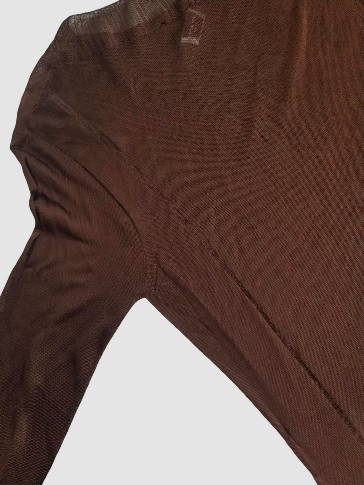 Abito lungo donna Saint Laurent marrone trasparente s pelle taglia S