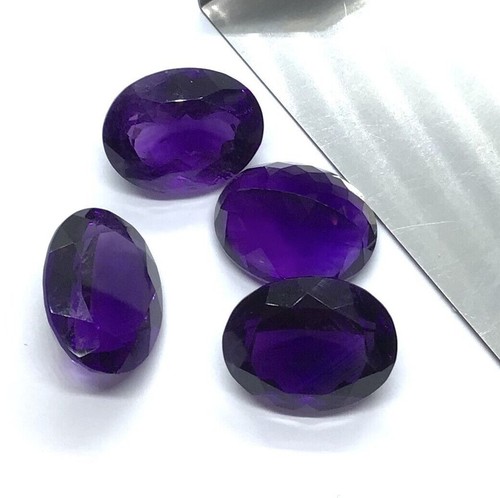 Natural African Amethyst Oval Cut Faceted Loose Gemstone For All Making Jewelry - Picture 4 of 24