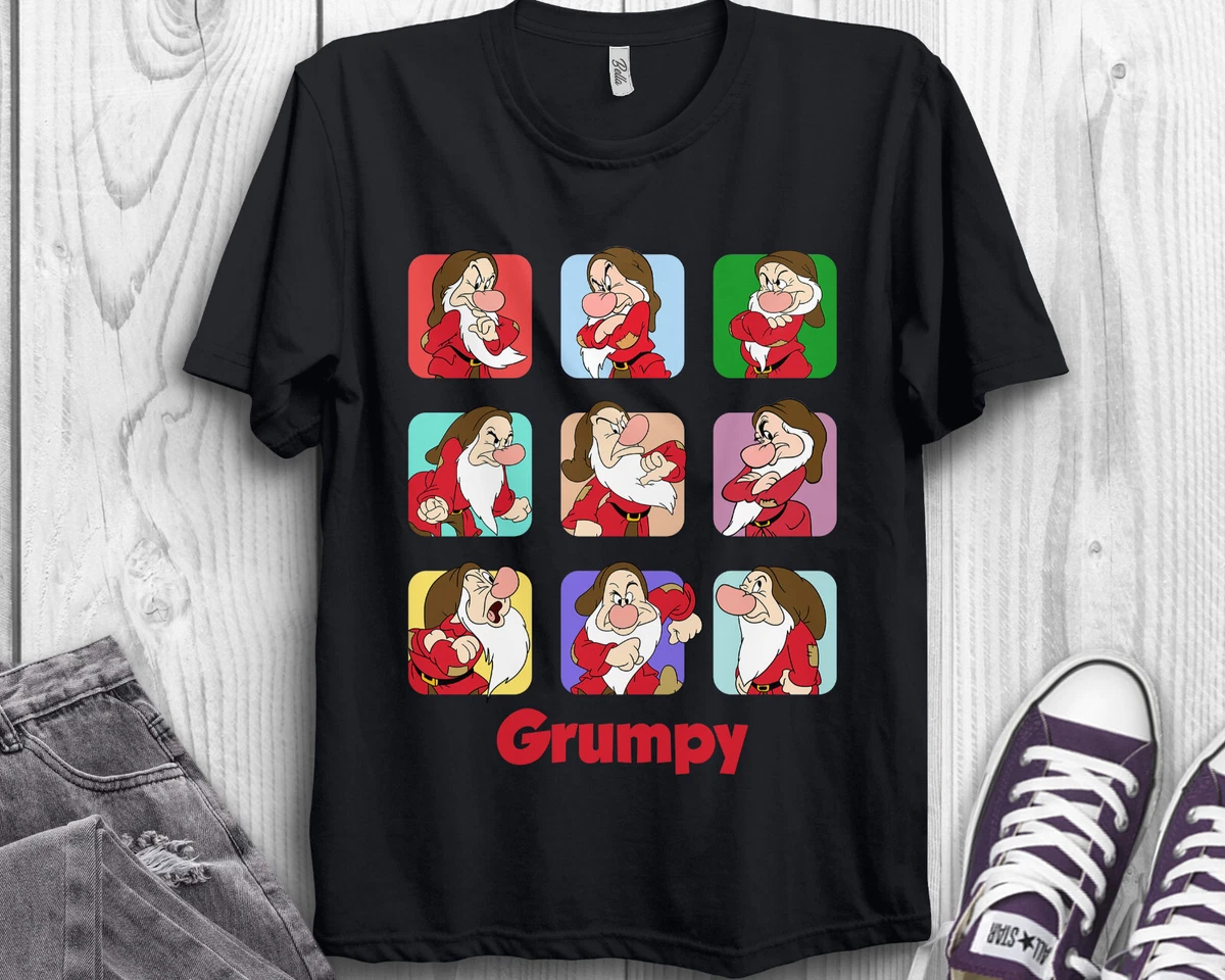 Disney Grumpy Dwarf Snow White Seven Dwarfs Unisex Adult Shirt Kid Tee 591132