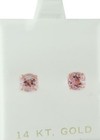 GENUINE 2.08 Cts MORGANITE STUD EARRINGS 14K ROSE GOLD - Free Certificate - NWT — photo 1