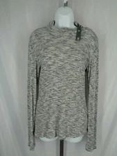 Dolan Left Coast Collection Marled Space Dye Snap Neck Ribbed Top Size Small