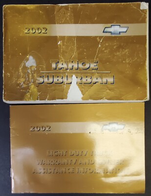 2002 Chevy Tahoe Suburban Owners Manual Handbook Chevy Owners Manual Ch 20 Ebay