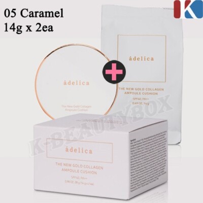 ATOMY Adelica The New Gold Collagen Ampoule Cushion 14g x 2EA #05 Caramel