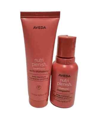 AVEDA Nutriplenish Conditioner & Shampoo Deep Moisture 1.7 fl oz New Without Box