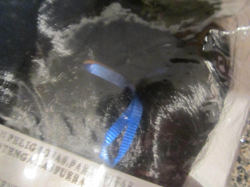 NATIVE AMERICAN WIG BRAIDS BLACK BLUE BOW HALLOWEEN COSTUME - Image 3 of 4