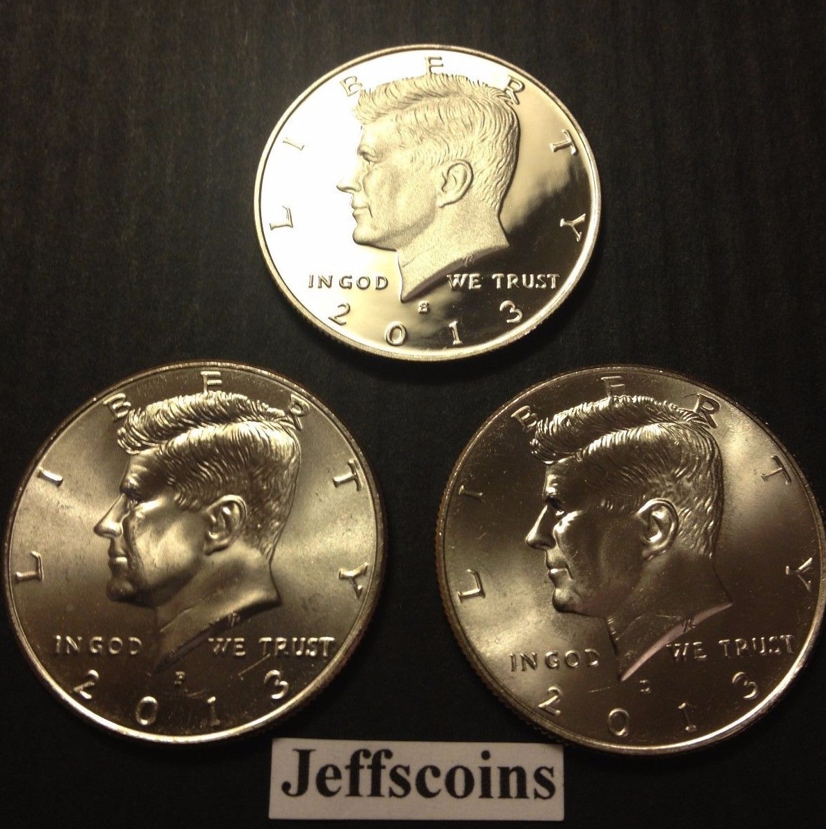 2013 P D S Kennedy Half Dollar Proof, Business Strike Clad Mint Set ...