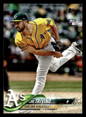 2018 Topps Update #US144 Lou Trivino Rookie Card Oakland Athletics